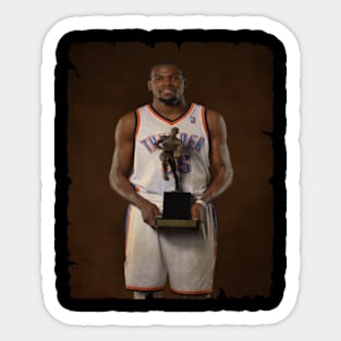 Kevin Durant in Thunderstruck Trophy Vintage Sticker